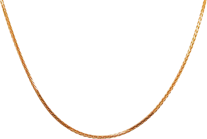 22kt Gold Wheat Chain Necklace