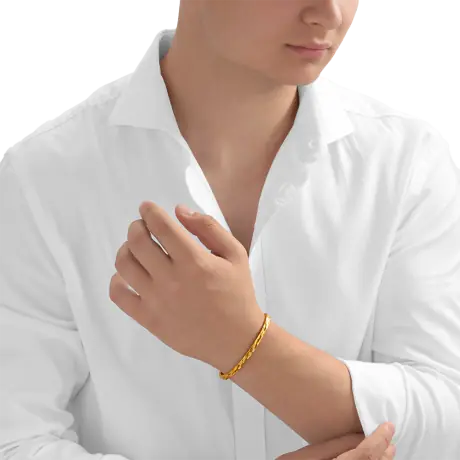 24kt Gold Classic Hammered Cuff