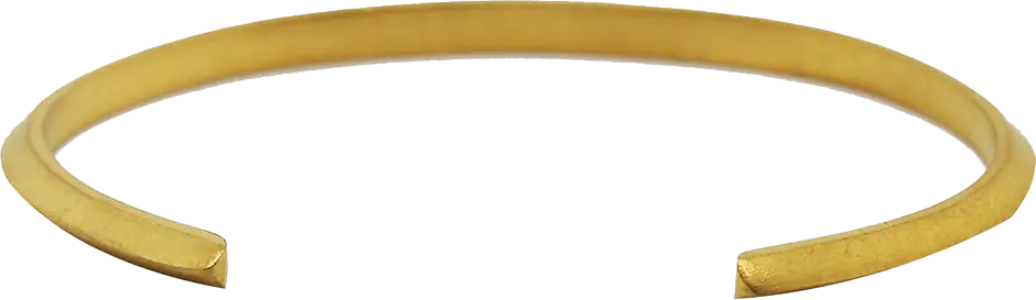 24kt Gold Classic Ridged Cuff
