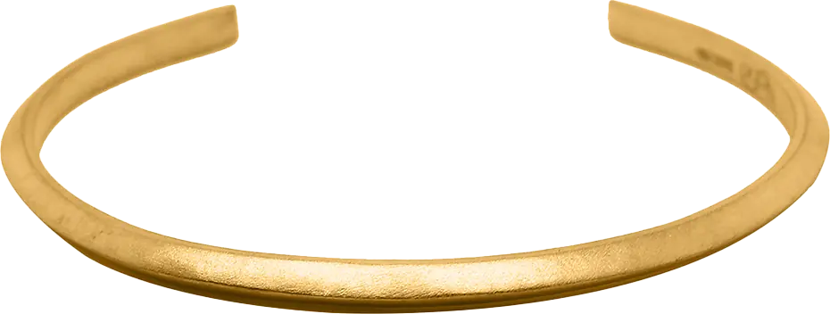 24kt Gold Classic Ridged Cuff