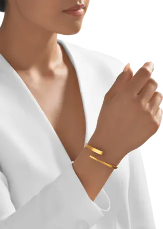 24kt Gold Eternal Twist Cuff