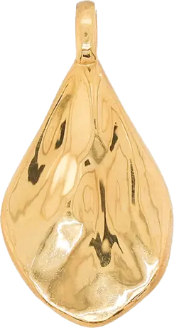 24kt Gold Molten Drop Pendant