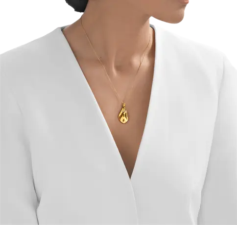 24kt Gold Molten Drop Pendant