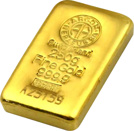 250g Gold Bar | Argor-Heraeus | Casted
