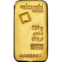 250g Lingot d'Or | Valcambi | Coul&eacute;