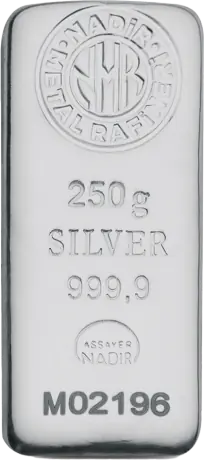 250g Silver Bar | Nadir Metal Rafineri