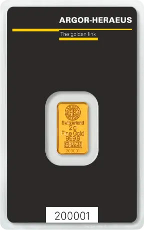 2g Lingote de Oro | Argor-Heraeus | Kinebar