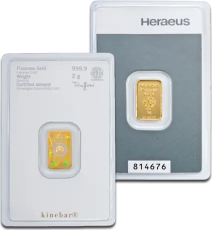 2g Lingot d'Or | Kinebar&reg; | Heraeus