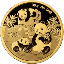 30g China Panda Goldm&uuml;nze | 2025