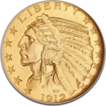 5 D&oacute;lar Half Eagle "Indian Head" | Oro | 1908-1929