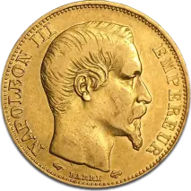 5 Francos Franceses Napole&oacute;n III | Oro | 1854-1869