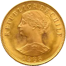 50 Pesos Chileno Liberty | Oro | 1926-1980