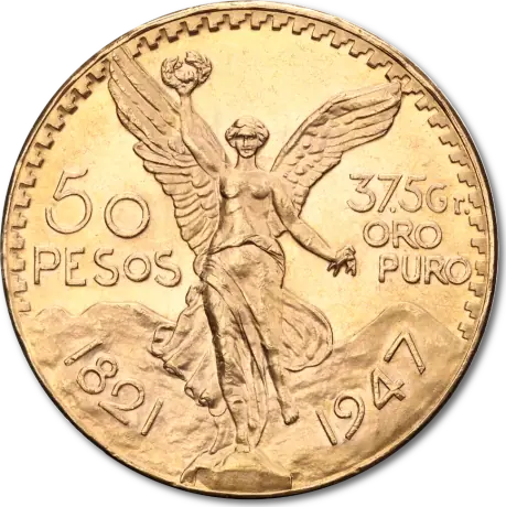 50 Gold Mexican Pesos | 1821-1947