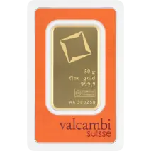 50g Goldbarren | Valcambi | Gepr&auml;gt