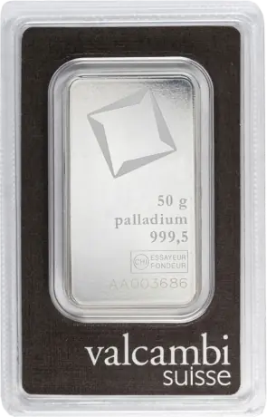 50g Palladium Bar | Valcambi
