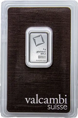5g Platinum Bar | Valcambi