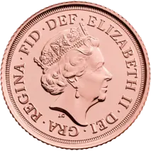 Halber Sovereign Elisabeth II Goldm&uuml;nze | 2022