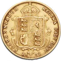 Halber Sovereign Victoria Jubilee Head Shield | 1887-1893