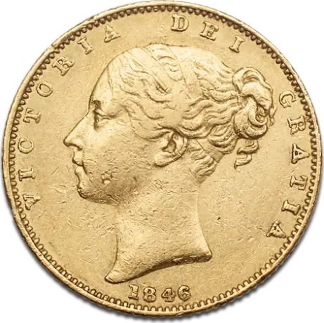 Queen Victoria Young Head Half Sovereign Gold Coin (1837-1887)