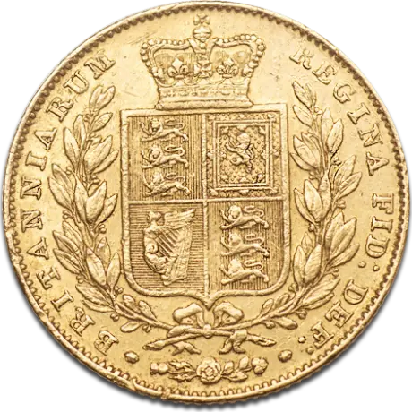Queen Victoria Young Head Half Sovereign Gold Coin (1837-1887)