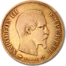 10 Francos Franceses Napole&oacute;n III | Oro | 1854-1869